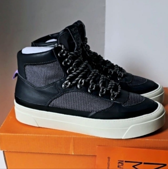 Miz Mooz Alpyne Sneakers Women's size 8.5 Slate Gray, blue Leather NWB Mid/Hi.- - Picture 9 of 13